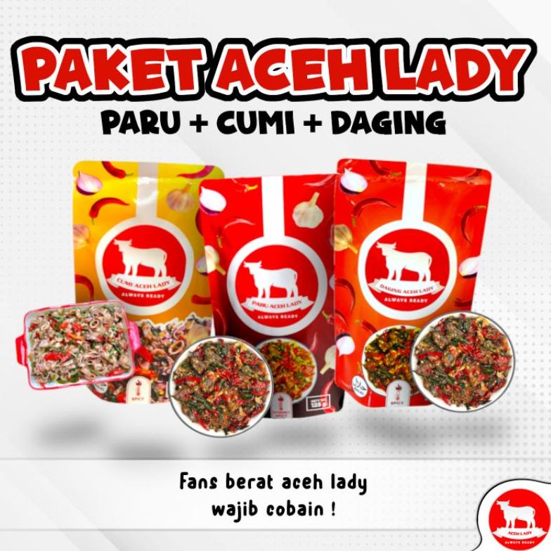 

(♥C6369] Paket khusus Aceh Lady - Cumi, Paru, Daging
