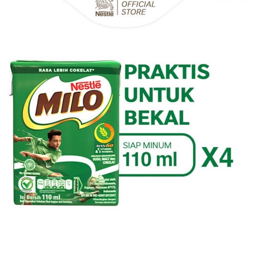 

❤[PROMO ⚡ALE!!!]❤ Milo Activ-Go Minuman Mengandung Susu dan Cokelat UHT Multipack 110ml x4