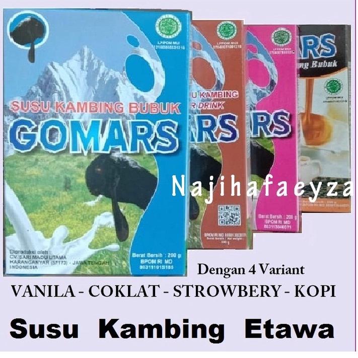 

⚡GROSIR⚡ GOMARS Susu Kambing Etawa Anak dan Dewasa - Susu Bubuk 200 gram Pengganti Susu Sapi - alghonam kalsigo skygoat