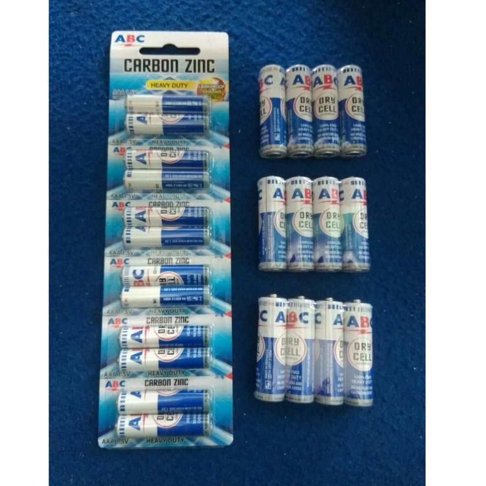 GROSIR_JAKARTA [BIG SALE] Baterai/ batrei batre ABC AAA / A3 AA / A2 CARBON batre remot tv remot AC 