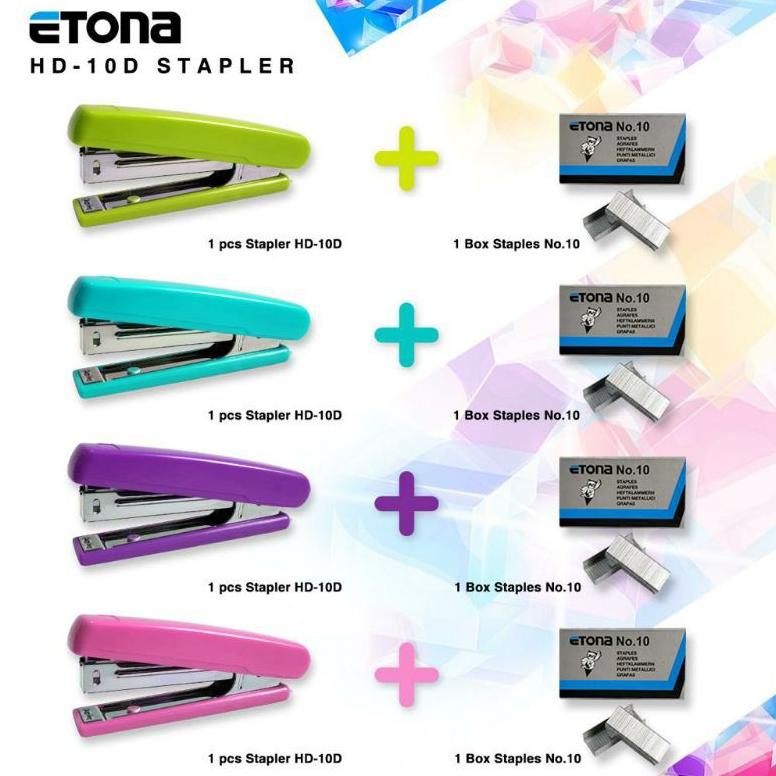 

[PRODUK E7VOI44] Stapler Etona HD10D + ISI WARNA BARU. Paket lengkap ekonomis Stock Banyak