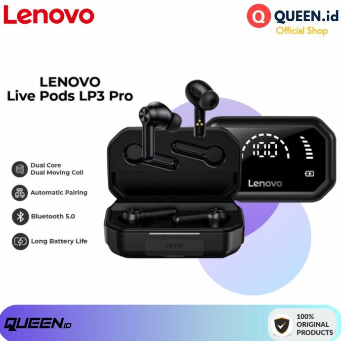 Terbaru Lenovo Thinkplus Lp3 Pro Tws Bluetooth Headset Hifi Sound Truewireless