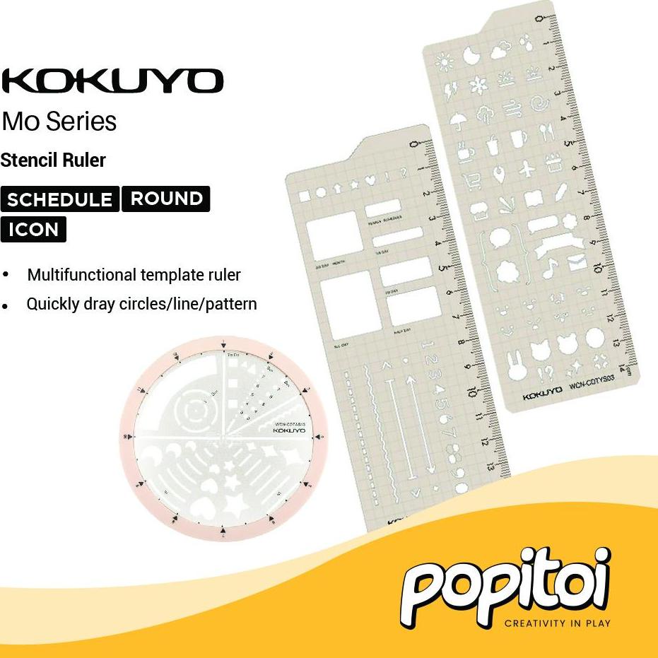 

Diskon Merakyat Kokuyo MO Series Stencil Ruler Template Bujo Journaling Planner Stensil
