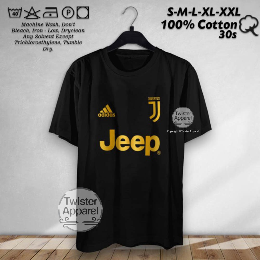 Kaos Sports Jersey Juventus JJ Jeep Tshirt Distro Cotton Combed 24s Baju Club Bola CR 7