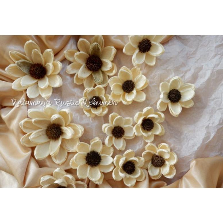 Bunga Klobot Jagung Hiasan Hantaran Mahar Dekorasi Buket Bunga Kering dried Flowers Ring Terarrium