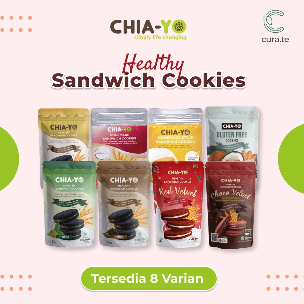 

➭ CHIAYO SANDWICH HEALTHY COOKIES HIGH FIBER | SNACK SEHAT RED VELVET CHOCO COFFEE MATCHA 8148