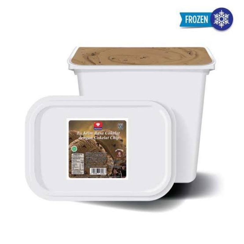 

Es krim 8 liter rasa coklat chip ice cream rasa coklat chocochip diamond 8 liter