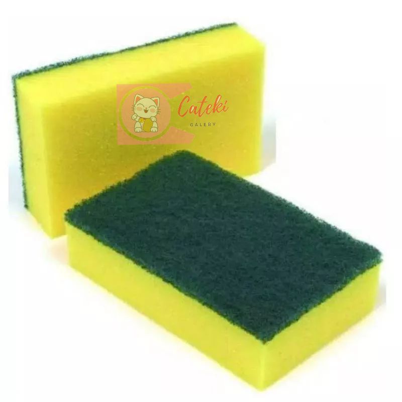 [CTK] PROMO MURAH SPONGE SPONS CUCI PIRING KOTAK / SPONS CUCI PIRING BUSA KUNING HIJAU / SPONS SERBAGUNA