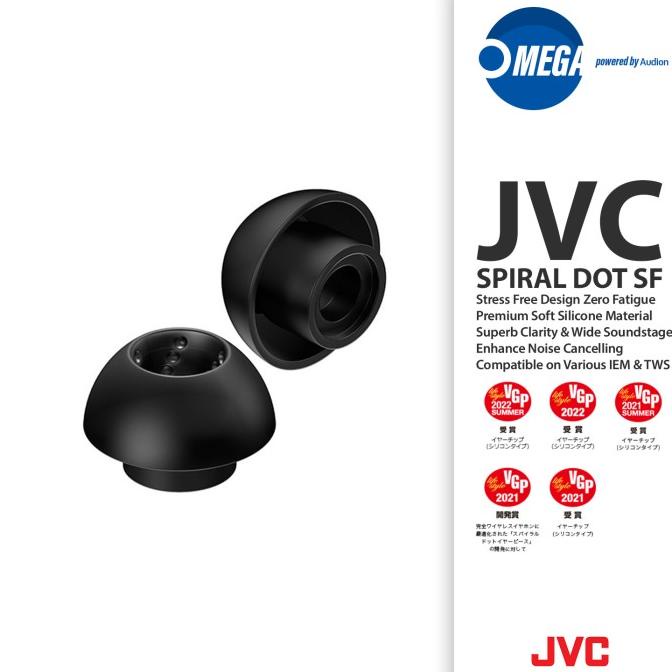 Terbaru!!! Jvc Spiral Dot Sf Stress Free Ep-Fx11 Silicone Eartips For Iem & Tws