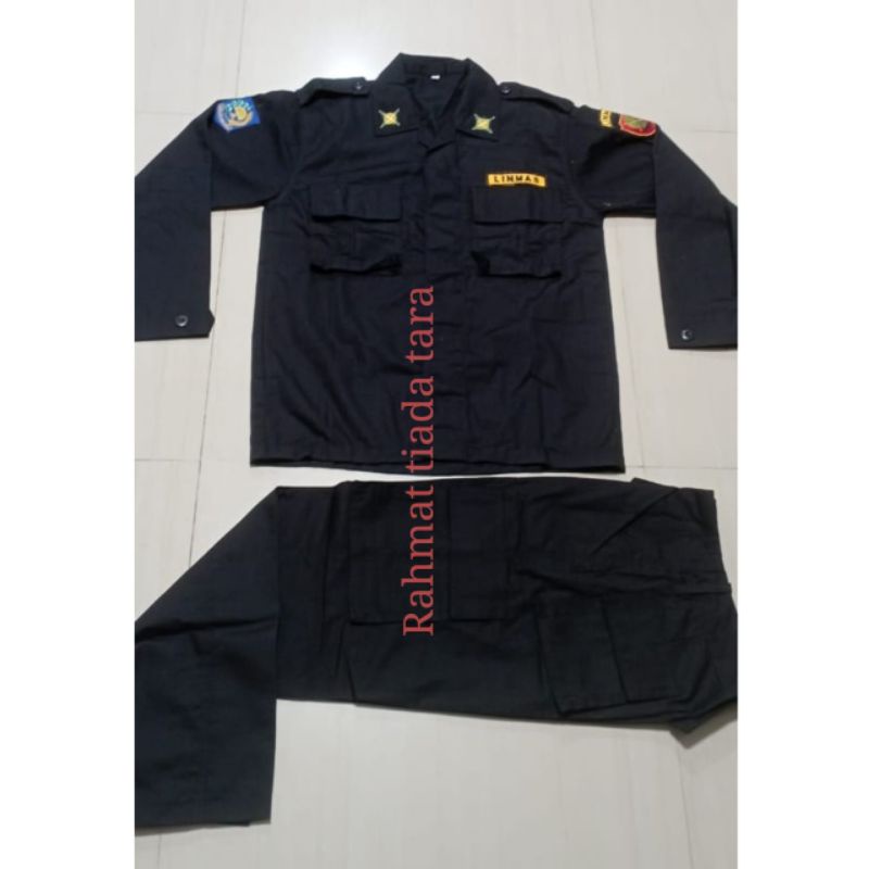SERAGAM PDL LINMAS HITAM