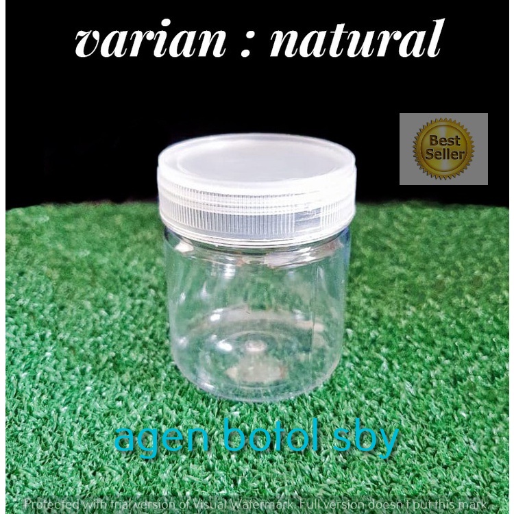 Toples plastik lada MINI JAR 100 ml Anggun tutup NATURAL  Bumbu/Selai/Madu 100ml