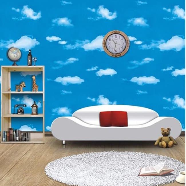 Luar Wallpaper Dinding Kamar Tidur Wallpaper Dinding Wallsticker Motif Awan biru 135 Sekarang Keren