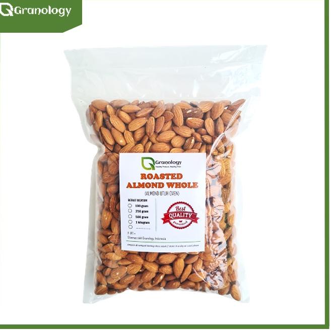 

[COD !!!] Roasted Almond Whole / Almond Utuh Panggang / Almond Panggang (1 Kilogram) by Granology [KODE 28]