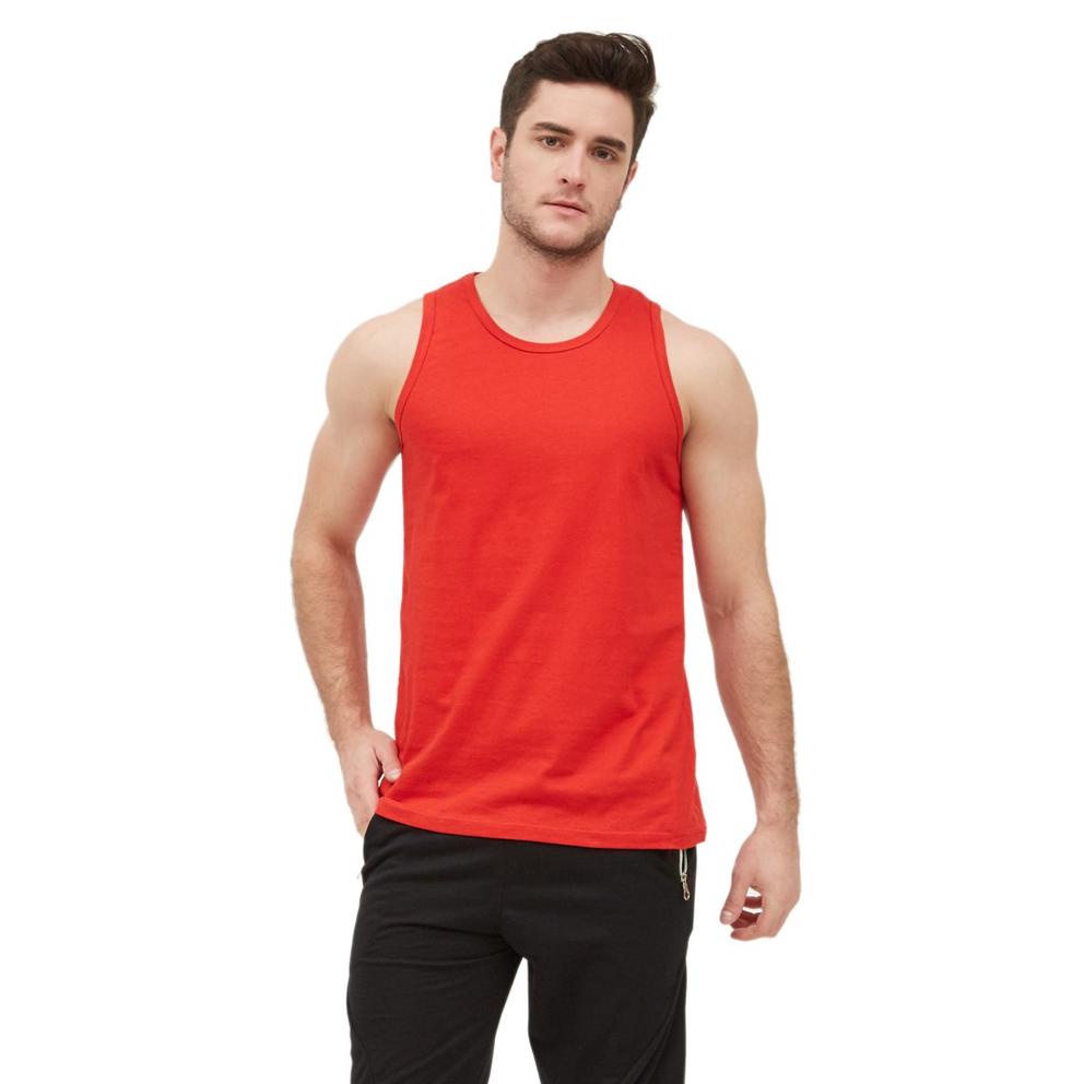 Hati-Hati Barang Tiruan Bonus Mini Gold Vanmarvell Singlet Katun Polos Pria - Kaos Dalaman - Merah