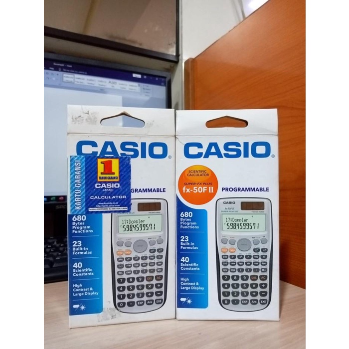 

Terlaris Kalculator Casio Fx-50F & Fx-50F Ii Kalkulator Scientific Original