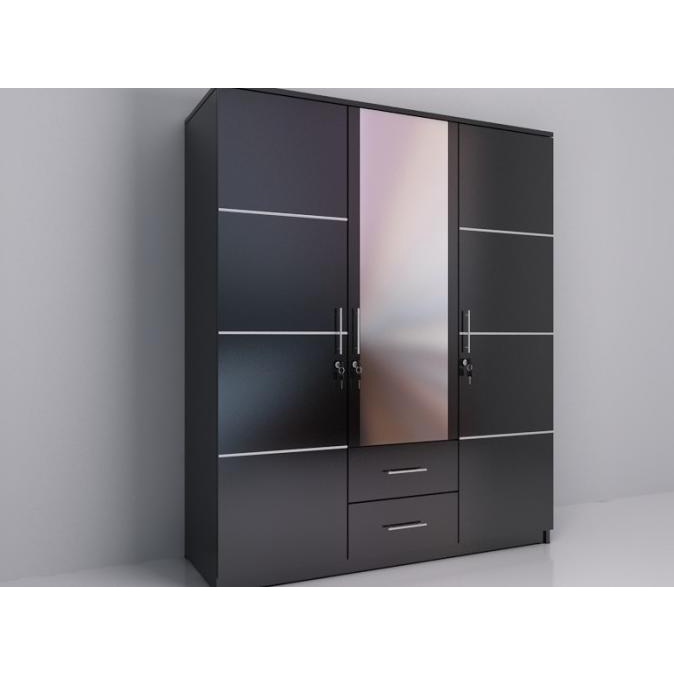 

Lemari Pakaian Plywood Modern Serbaguna 3 Pintu Dan Kaca Hitam Putih Haulshopx