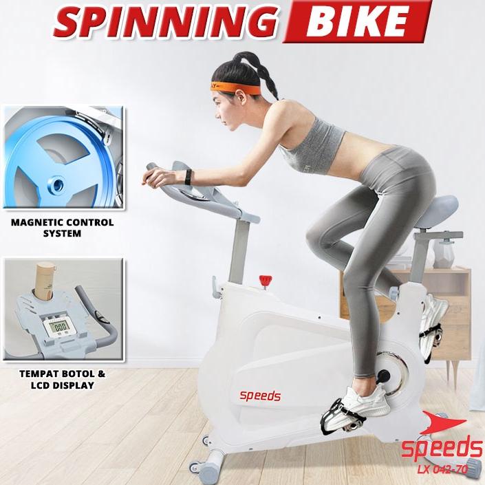 SPEEDS Sport Spinning Bike Sepeda Statis Alat Olahraga Gym Fitness Rumah Sepeda Kardio 042-70