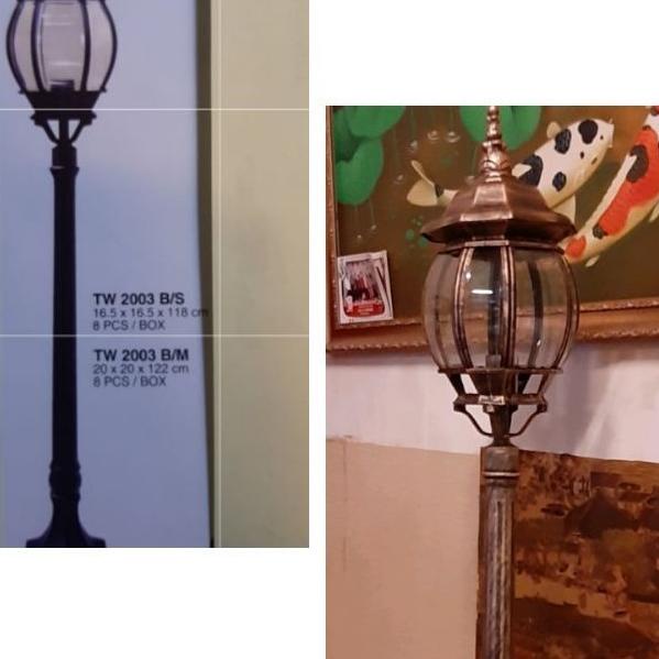 Lampu Taman Outdoor Tinggi 122 Cm 1 Lampu
