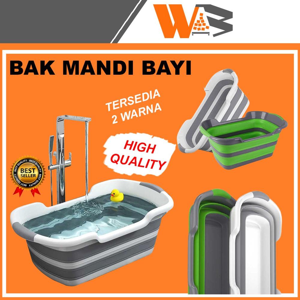 Bak Mandi Bayi Ember Tempat Kolam Mandi Bayi Lipat Plastik Portable Lipat C14