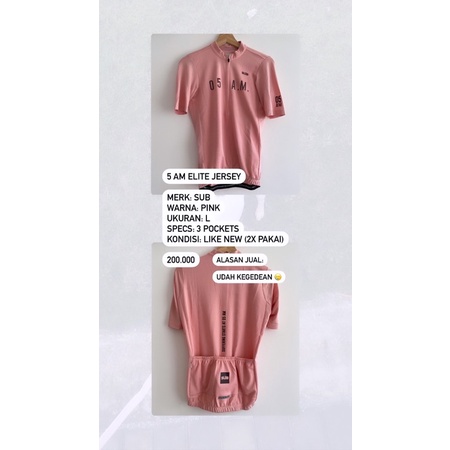 5AM Elite Jersey SUB - L - Pink