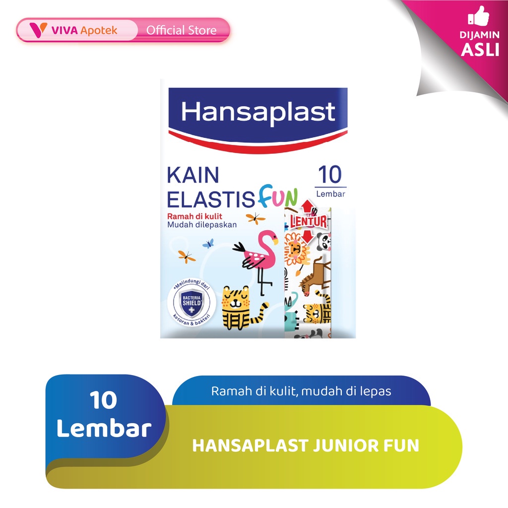 Hansaplast Junior Fun Melindungi Luka dari Kotoran (10 Pcs)