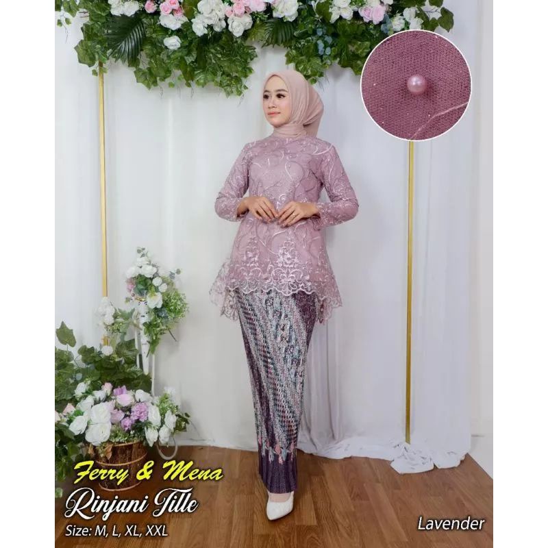 Kebaya Tunik Rinjani Tile / Tunik Brokat / Kebaya Modern / Kebaya tile / Kebaya Favorite / Batik Couple