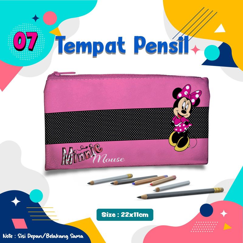 

Tempat Pensil Micky Mouse 007 Pouch Custom Nama Foto Souvenir Kado Hadiah Wadah Kostak Kotak Dompet