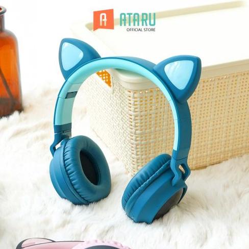 Ataru Headphone Bluetooth Bt028C - Biru