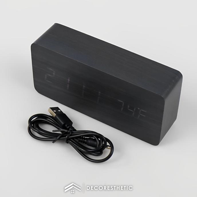 Jam Meja Modern Digital Hias Dekorasi Kamar LED Aesthetic Minimalis