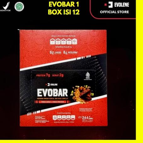 

12.12 Product HOT EVOBAR Evolene 1 box isi 12 pcs - Makanan Ringan Sereal Bar Rasa Cokelat Snack Tinggi Protein EVO BAR EVOLEN EVOLIN EVOLINE SNACK SEHAT BPOM HALAL COKLAT !