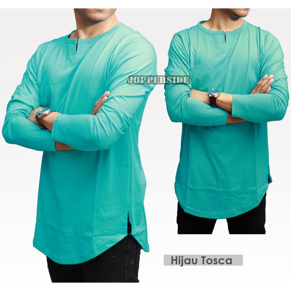 Update - ORIGINAL baju koko kaos polos longline kurta gamis muslim pria kkp1