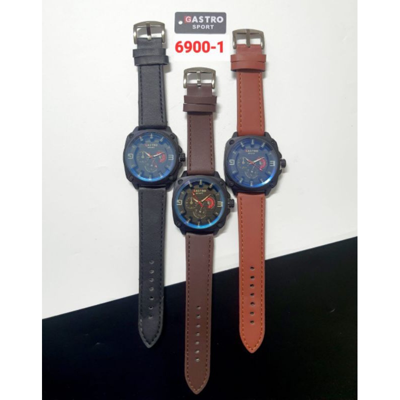 Jam Tangan Pria Jam Tangan Fashion Kulit Analog Gastro