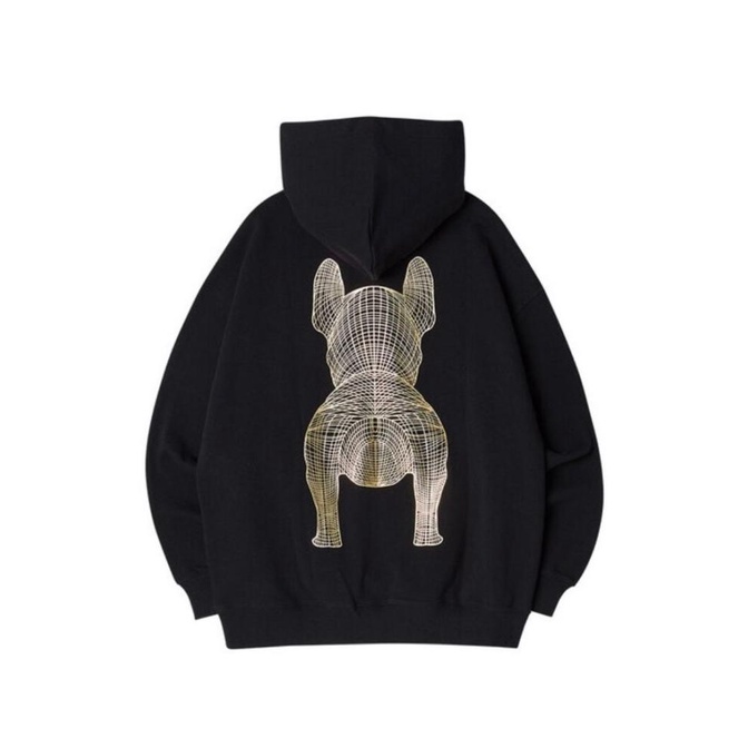 LIFEWORK Gold Big Radog Hoodie Black