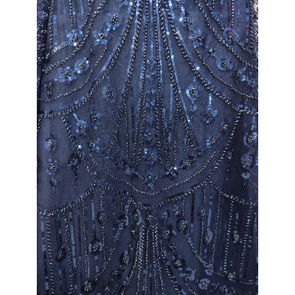 Kain Tile Ziad Nakad Sequin Dress Sapto Payet Navy