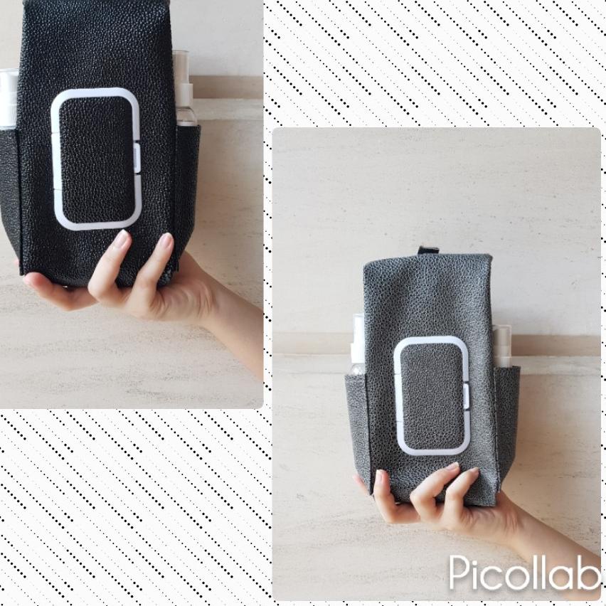 PID792 Pouch 5 in 1 Tempat tisu tissue tisue mobil gantung tempat tisu basah dan kering ***