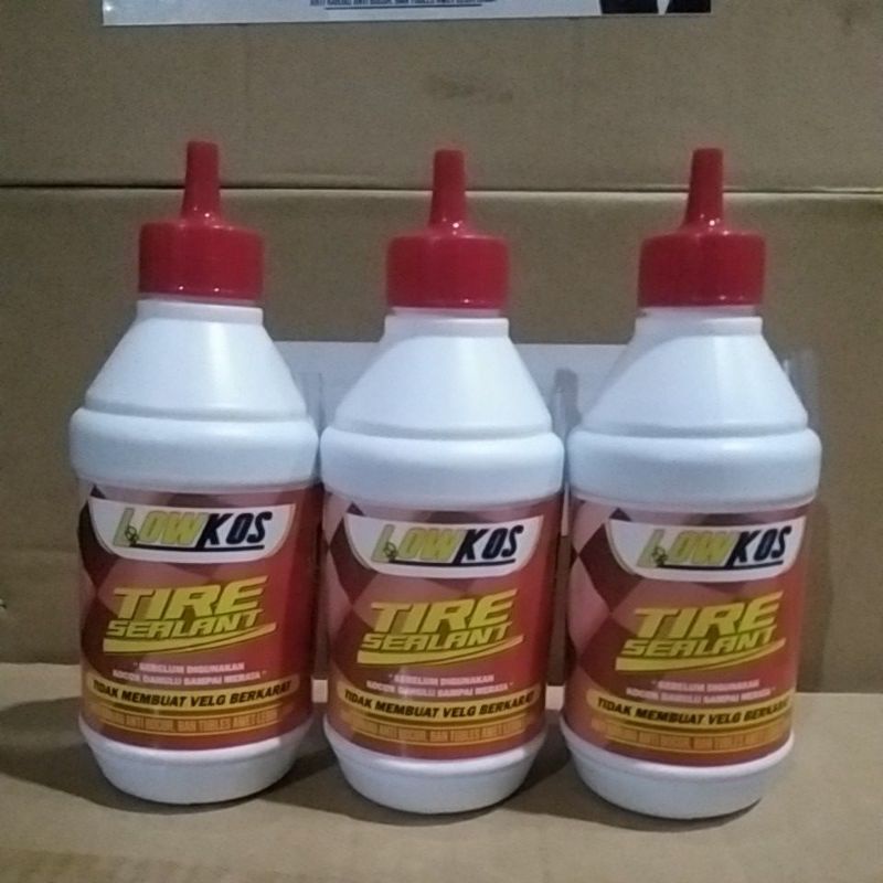 LOWKOS - 3 BOTOL CAIRAN BAN TUBLES  350 ml TIRE SEALANT ANTI RANJAU ANTI BOCOR