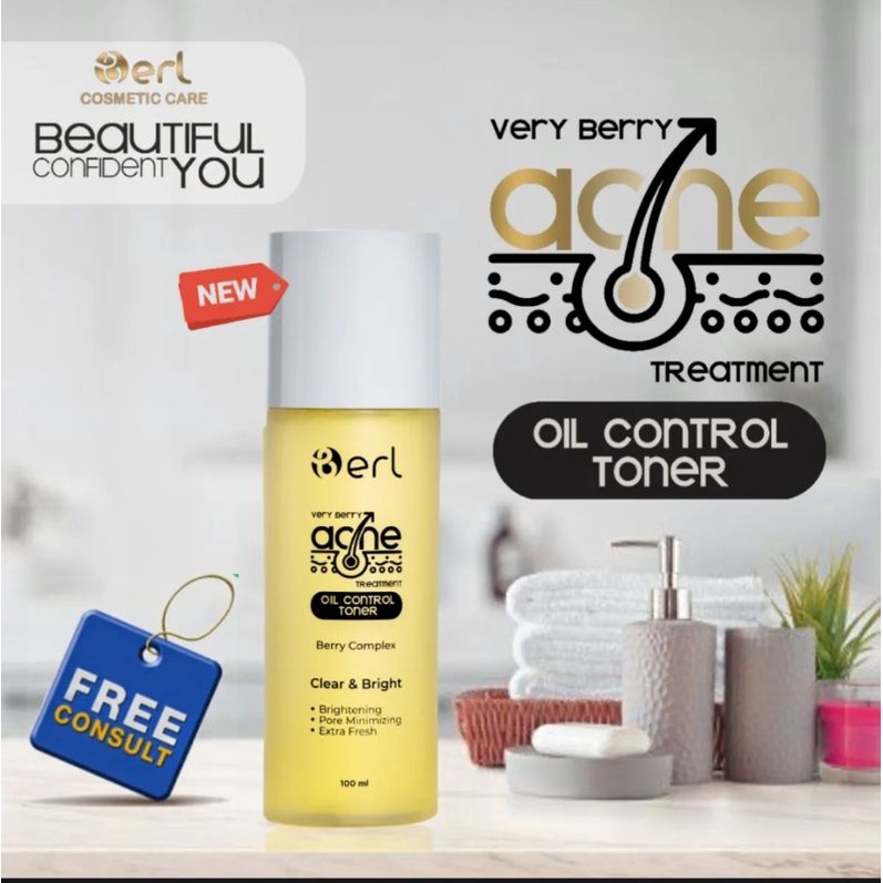 Facial Toner Acne Berl Skincare Untuk Kulit Berminyak dan Jerawat B Erl Cosmetic Ori dengan Very Ber