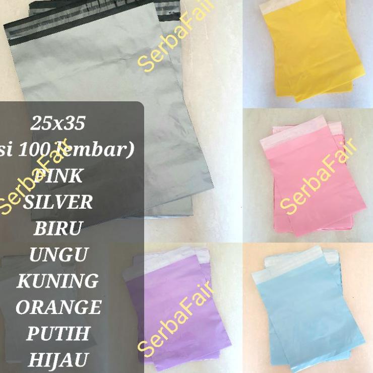 

Discount Polymailer Warna 25x35 / Poly Color Amplop Lem Seal / Plastik Packing MURAH ISI 100 Super Hemat