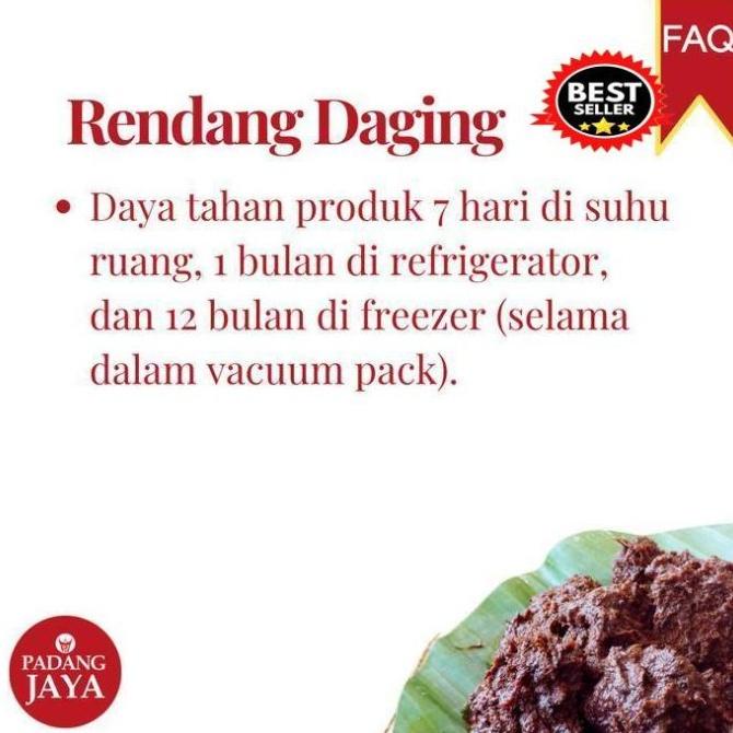 

Rendang Daging Sapi Padang Jaya Ukuran 1/4 Kg Original Best Seller Tumblrungu