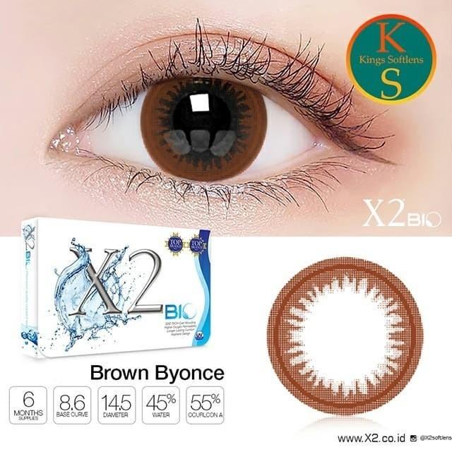 Softlens X2 Bio Black Shakyra & Brown Byonce Normal / Softlens X2 Bio