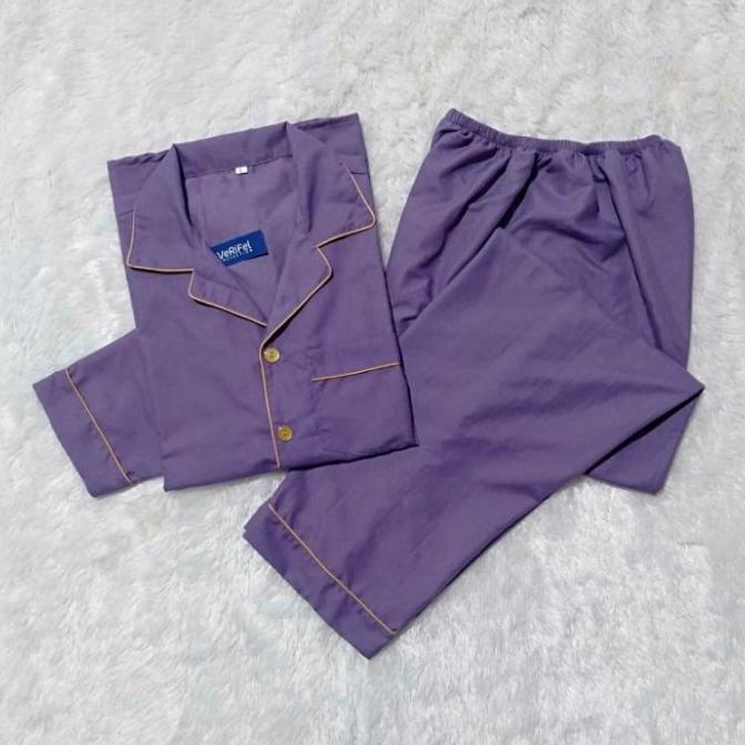 Verifel Piyama Polos Baju Tidur Pria / Wanita Remaja / Dewasa /Jumbo Store_Caiya