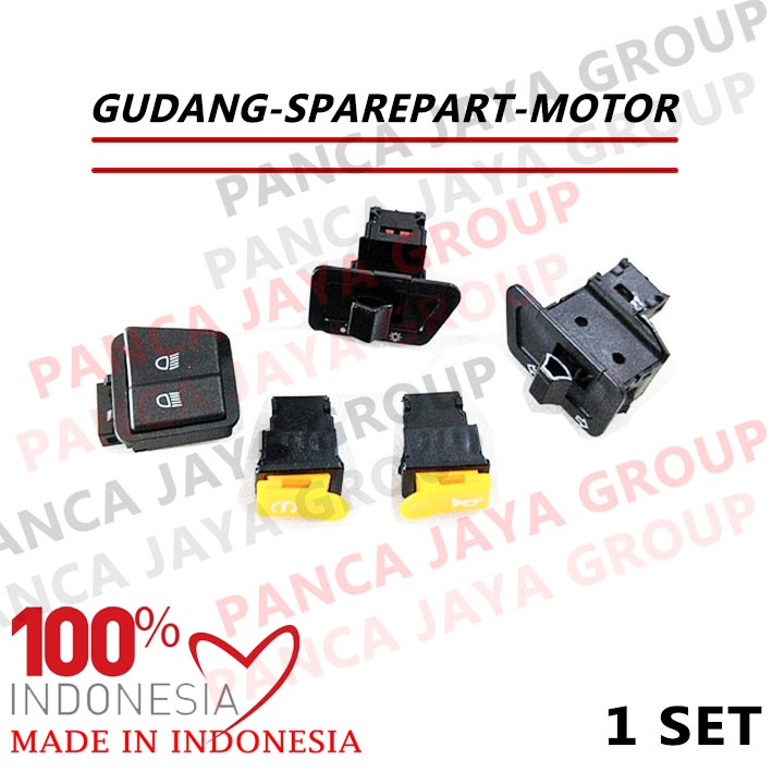 SAKLAR LAMPU TOMBOL ON OFF STARTER STATER SEN SEIN KLAKSON DIM DIMMER DIMER HI LOW TVS NEO TVS DAZZ-