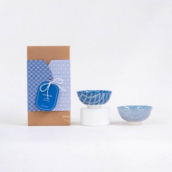 Terlaris Opus One Gift Set Mangkuk Tepian Cakrawala 4.75" Set 2 13556