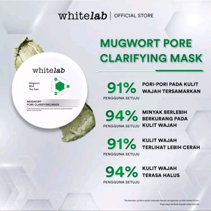 Whitelab Mugwort Pore Clarifying Face Mask 60gr