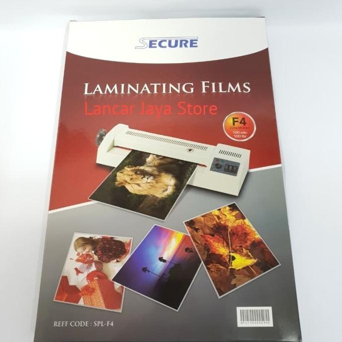 

Plastik Laminating Secure F4 100 Micron Laminating Film Secure F4