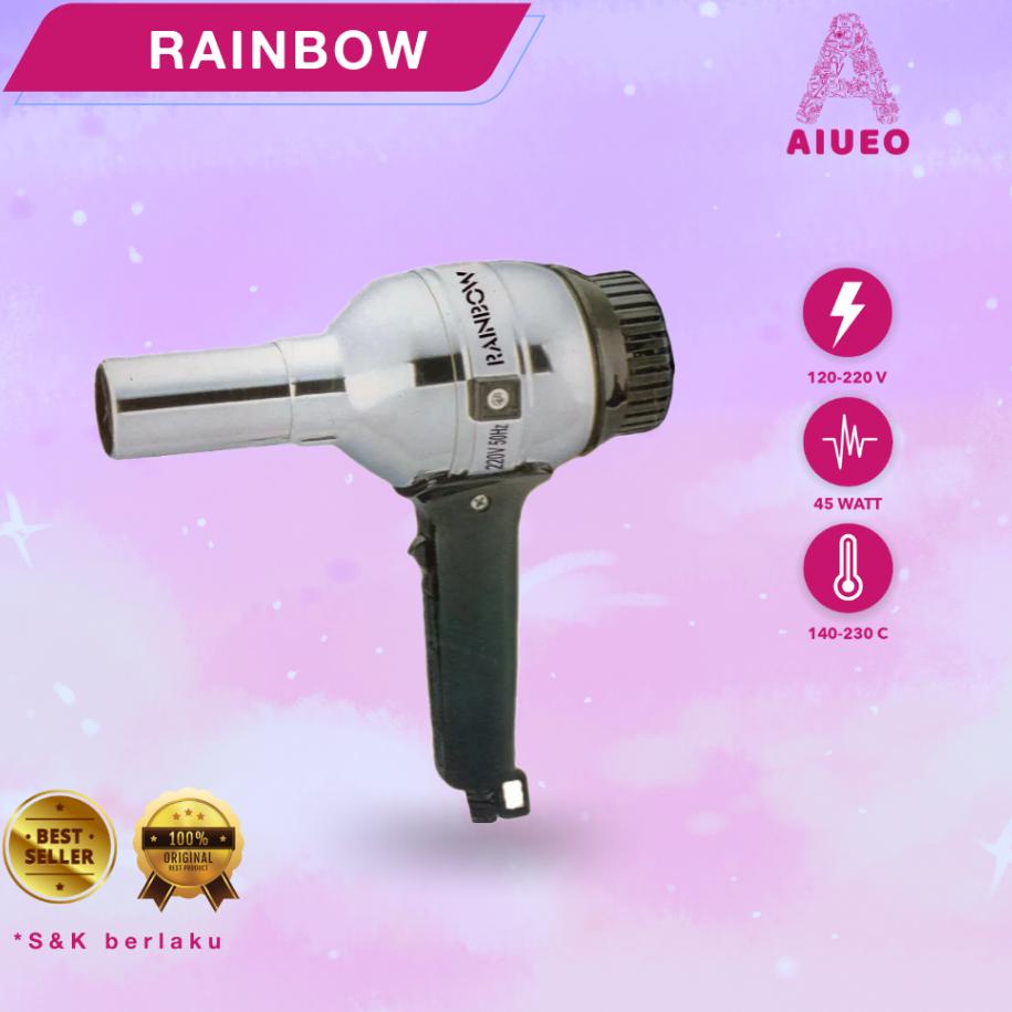 KHU962 AIUEO | Hair Dryer Murah Rainbow Alat Pengering Rambut 350 Watt Hairdryer Anjing Kucing Low Watt Kecil Murah |||