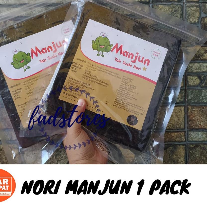 

Termurah ⭐ Nori Rumput Laut Manjun 1 Pack (50s) - Manjun Seaweed - Nori Sushi Halal