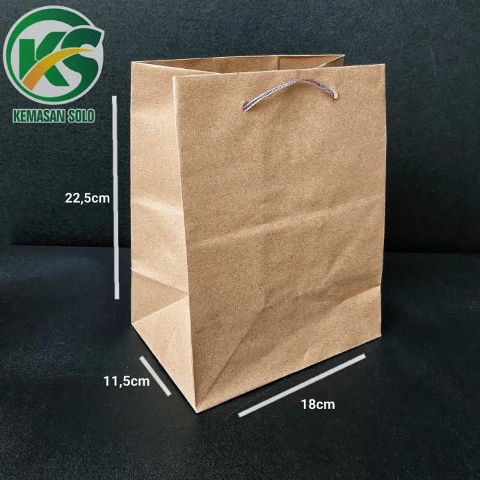 

:>:>:>:>] PAPER BAG TAS KERTAS KRAFT KANTONG BELANJA 18x22,5x11,5