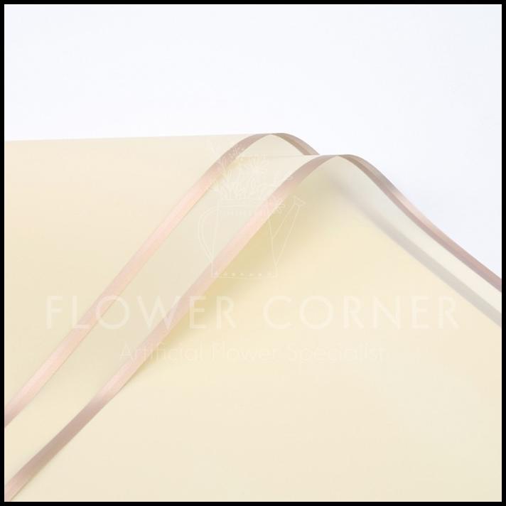 5 Lembar Rose Gold Lined Cellophane Flower Wrapping Paper (Fw001)