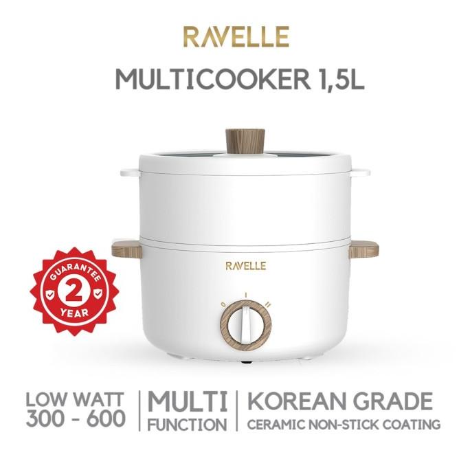 Ravelle Panci Listrik Multicooker - Panci Portable Multifungsi 1.5L